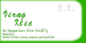 virag klie business card